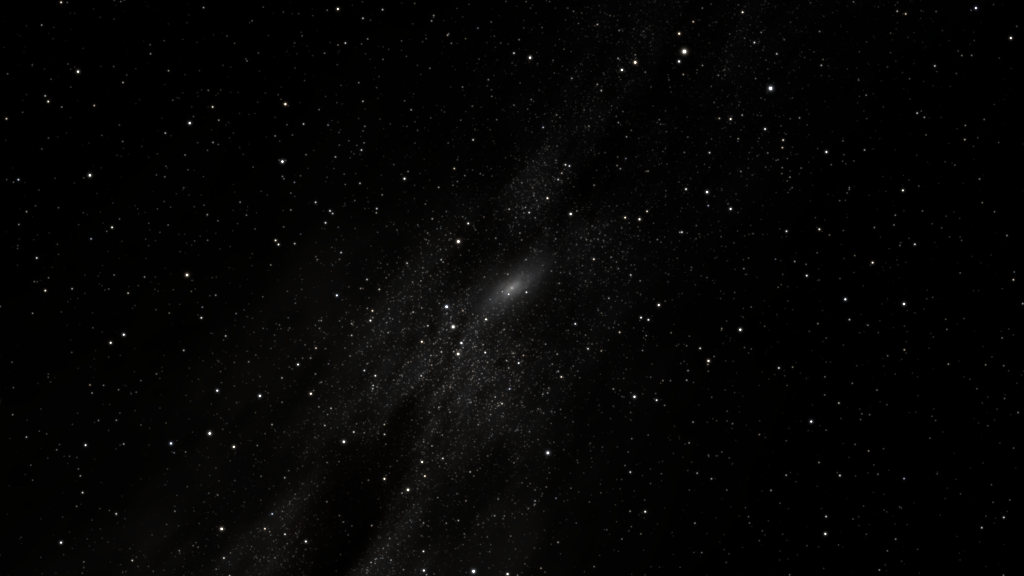 Distant galaxy within the star field